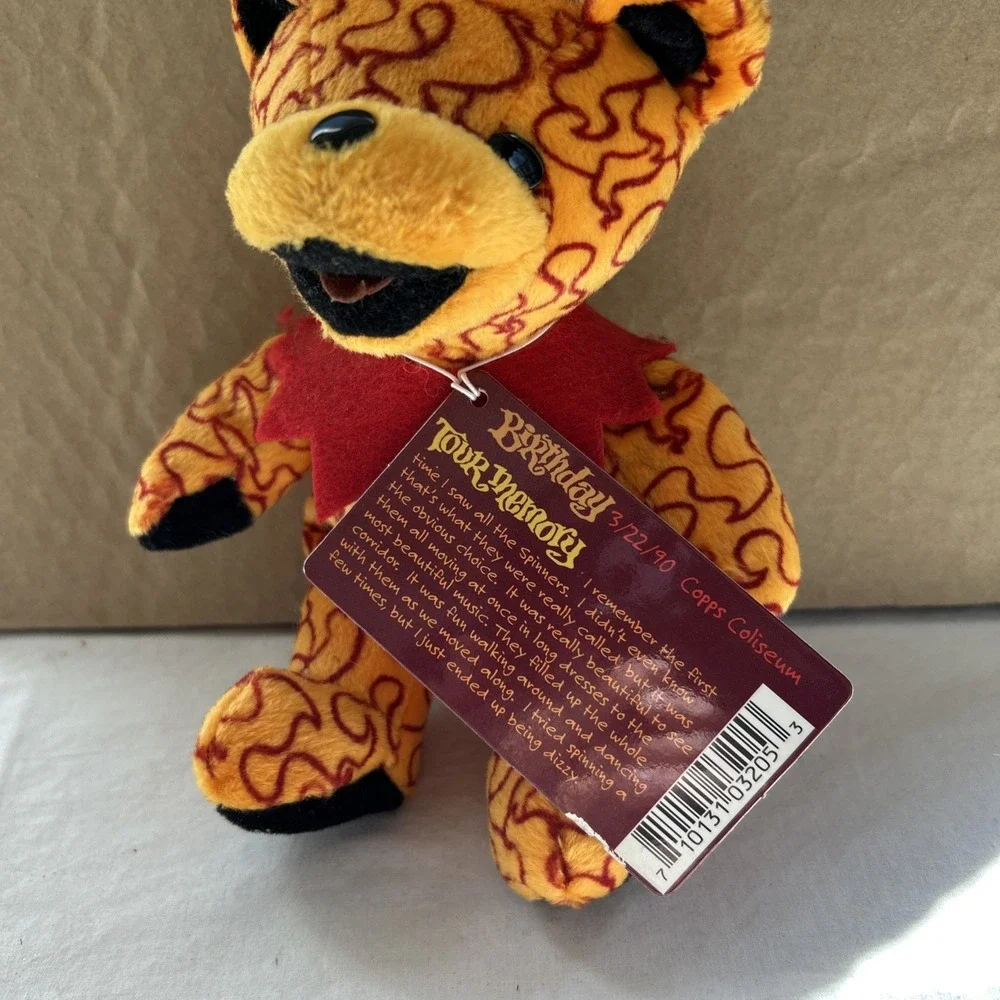 Grateful Dead Fire Bear‎ Beanie Plush Liquid Blue 1999